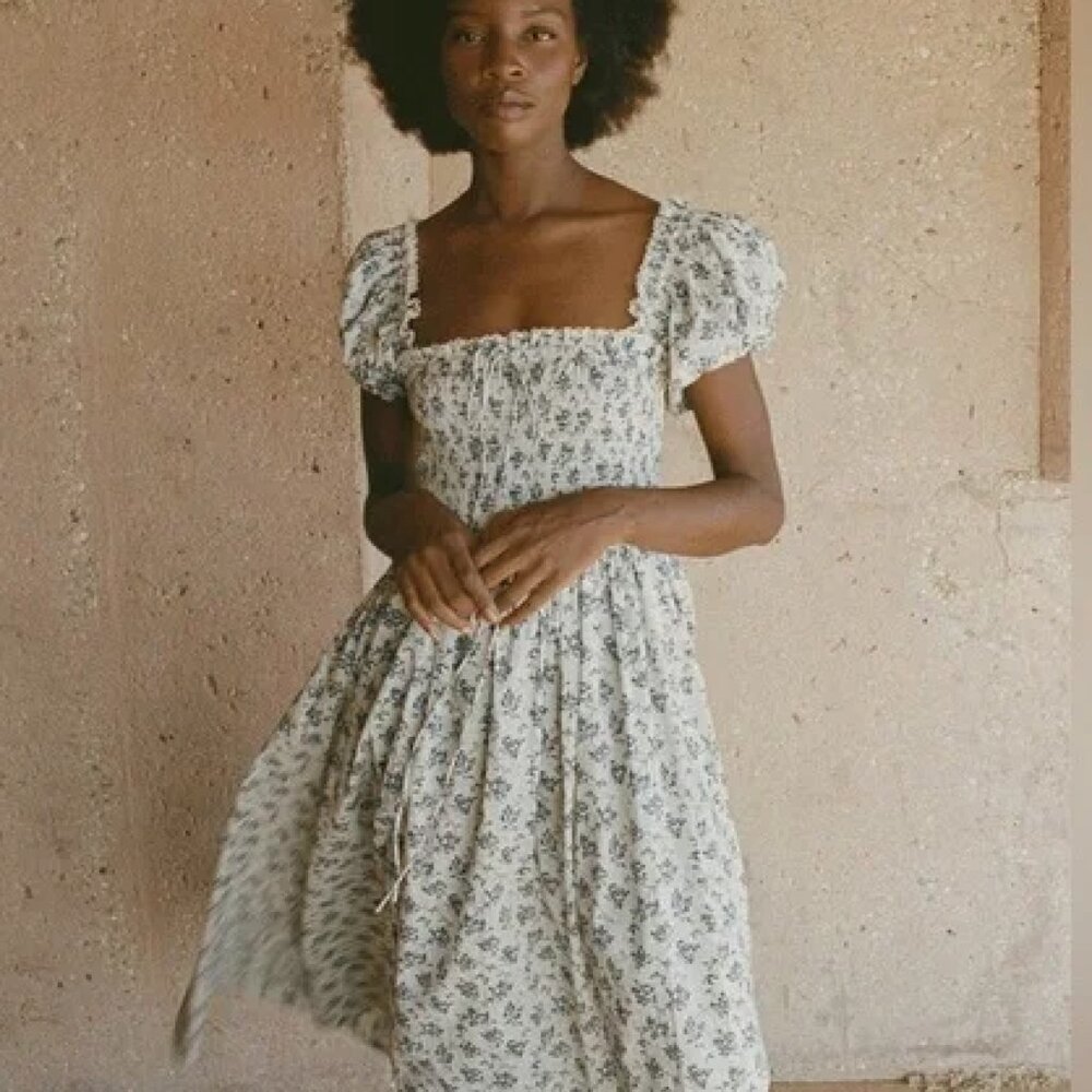 Dôen - Stanza Dress - Songbird Toile - S